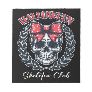 Halloween Skeleton Club Notepad