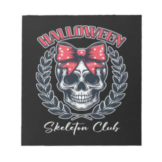 Halloween Skeleton Club Notepad