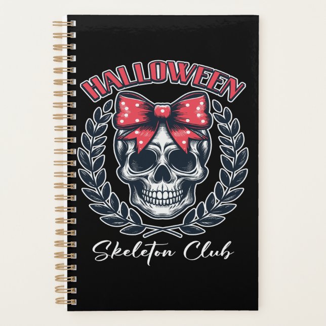 Halloween Skeleton Club Planner (Front)