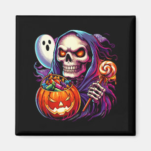 Halloween Skeleton Costume Ghost Animal Boo Spooky Magnet