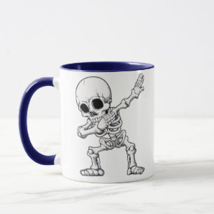 Halloween Skeleton Dabbing Mug