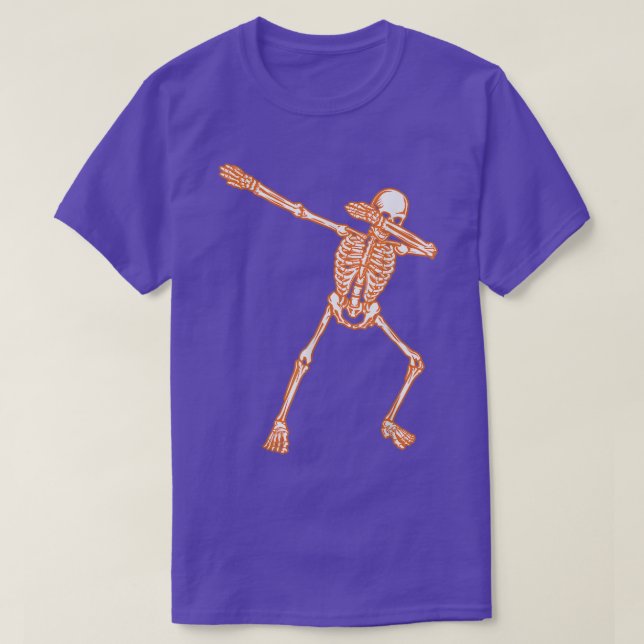 Halloween Skeleton Dabbing  T-Shirt (Design Front)