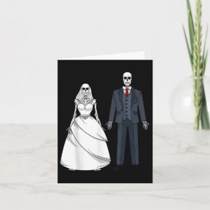 Halloween Skeleton Death Dead Matching Bride &amp; Card