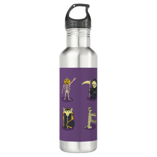 Halloween Skeleton Dracula Mummy Grim Reaper 710 Ml Water Bottle