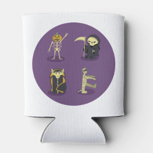 Halloween Skeleton Dracula Mummy Grim Reaper Can Cooler