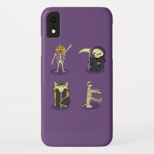 Halloween Skeleton Dracula Mummy Grim Reaper iPhone XR Case