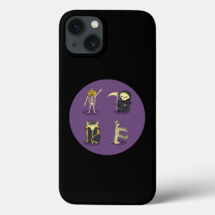 Halloween Skeleton Dracula Mummy Grim Reaper iPhone 13 Case