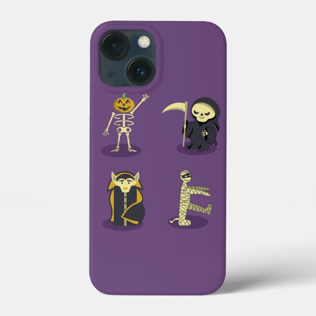 Halloween Skeleton Dracula Mummy Grim Reaper Case-Mate iPhone Case (Back)