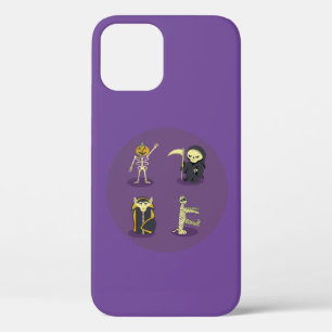 Halloween Skeleton Dracula Mummy Grim Reaper iPhone 12 Pro Case