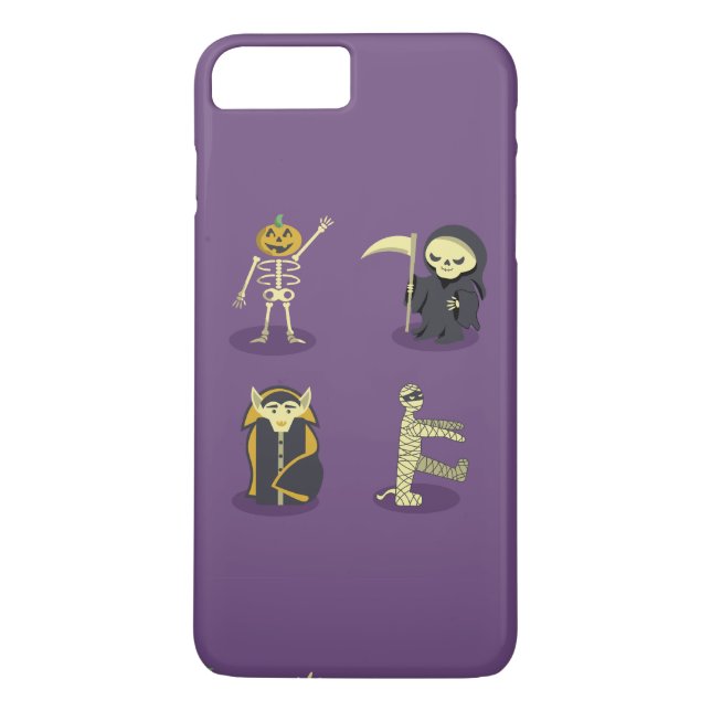 Halloween Skeleton Dracula Mummy Grim Reaper Case-Mate iPhone Case (Back)