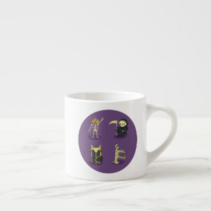 Halloween Skeleton Dracula Mummy Grim Reaper Espresso Cup