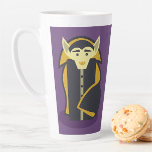 Halloween Skeleton Dracula Mummy Grim Reaper Latte Mug