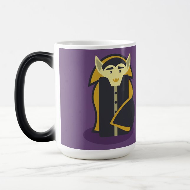 Halloween Skeleton Dracula Mummy Grim Reaper Magic Mug (Left)