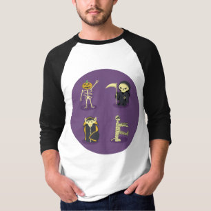 Halloween Skeleton Dracula Mummy Grim Reaper T-Shirt