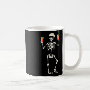 Halloween Skeleton Drinking Bloody Mary Tail  Coffee Mug