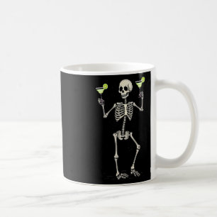 Halloween Skeleton Drinking Margarita Tail  Coffee Mug