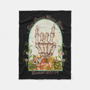 Halloween Skeleton Dry Bones Come Alive Bible Vers Fleece Blanket