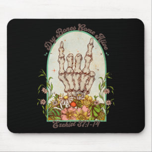 Halloween Skeleton Dry Bones Come Alive Bible Vers Mouse Pad