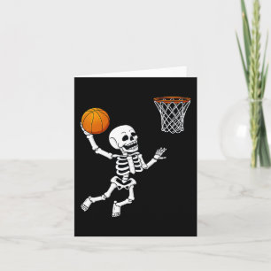 Halloween Skeleton Dunking Basketball Boys Girls K Card