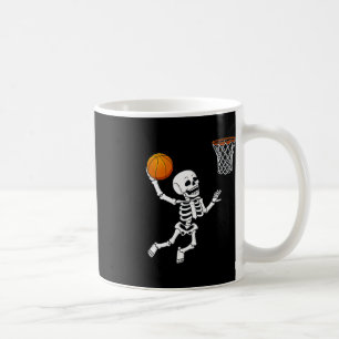 Halloween Skeleton Dunking Basketball Boys Girls K Coffee Mug