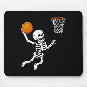 Halloween Skeleton Dunking Basketball Boys Girls K Mouse Pad