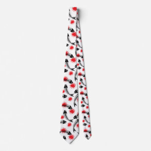 halloween skeleton fish tie