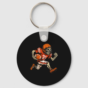 Halloween Skeleton Football Player Soky Season Men Key Ring