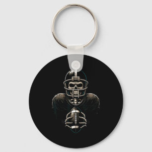 Halloween Skeleton Football Player Soky Srts Graph Key Ring