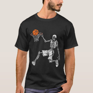 Halloween skeleton Fun basketball team player Slam T-Shirt