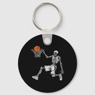 Halloween Skeleton Fun Bysketbyll Team Player Slam Key Ring