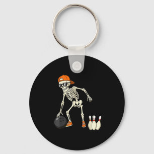 Halloween Skeleton Funny Bowling Lovers For Teens Key Ring