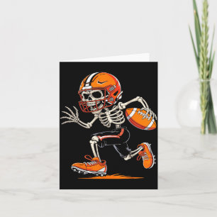 Halloween Skeleton Funny Football Shirt For Teens  Card