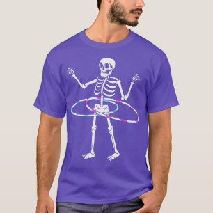 Halloween Skeleton Funny Hula Hoop T-Shirt