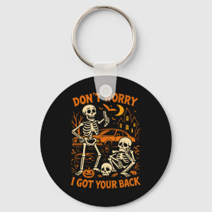 Halloween Skeleton Funny Key Ring