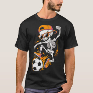 Halloween Skeleton Funny Soccer Shirt For Teens Bo