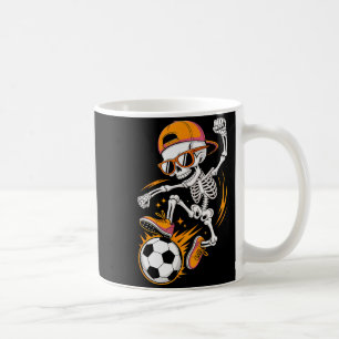 Halloween Skeleton Funny Soccer Shirt For Teens Bo Coffee Mug