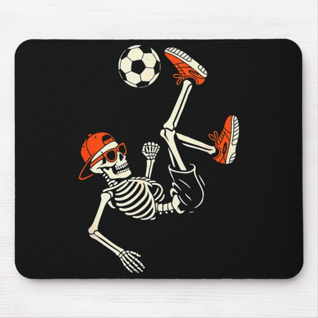Halloween Skeleton Funny Soccer Shirt For Teens Bo Mouse Pad (Front)