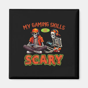 Halloween Skeleton Gamer Funny Video Gaming Boys M Magnet