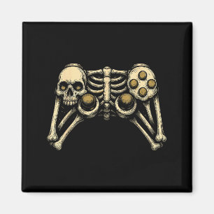 Halloween Skeleton Gamer Gaming Controller Costume Magnet