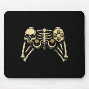 Halloween Skeleton Gamer Gaming Controller Costume Mouse Pad