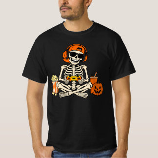 Halloween Skeleton Gamer T-Shirt