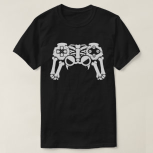 Halloween Skeleton Gamer Video Game Controller T-Shirt