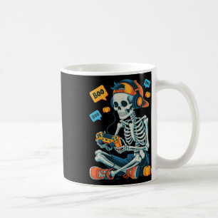 Halloween Skeleton Gamer Video Gaming Boys Men Kid Coffee Mug