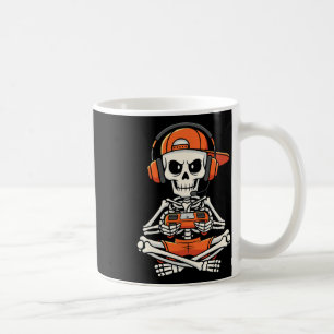 Halloween Skeleton Gamer Video Gaming Boys Men Kid Coffee Mug
