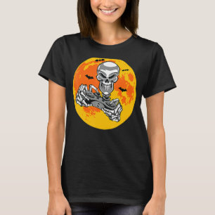 Halloween Skeleton Gamer Video Gaming Boys Men Kid T-Shirt