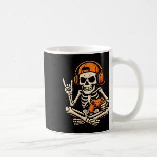 Halloween Skeleton Gamer Video Gaming Teenage Boy Coffee Mug