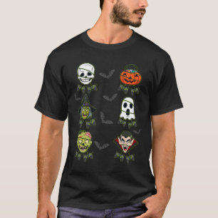 Halloween Skeleton Gaming Witch Vampire Zombie Boy T-Shirt