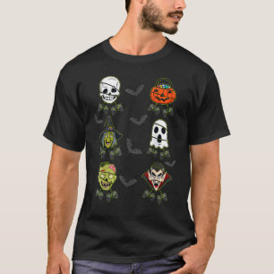 Halloween Skeleton Gaming Witch Vampire Zombie For T-Shirt