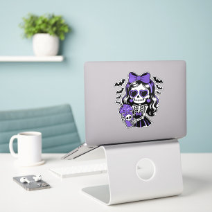 Halloween Skeleton Girl Sticker
