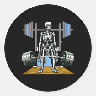 Halloween Skeleton Government Agencydlift Funny Classic Round Sticker
